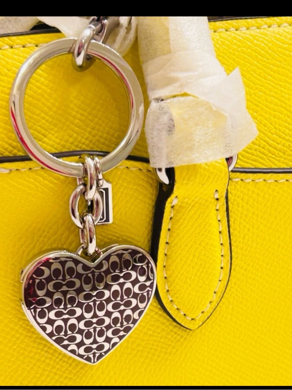 Coach Heart Picture Frame Keychain/ Bag Charm - Picture 2 of 12
